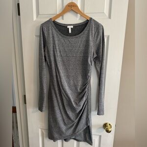 Leith side ruched gray dress - size large